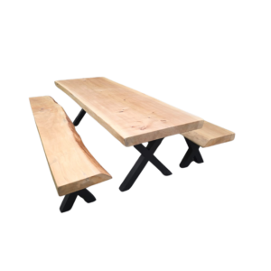 Table de jardin avec 2 bancs