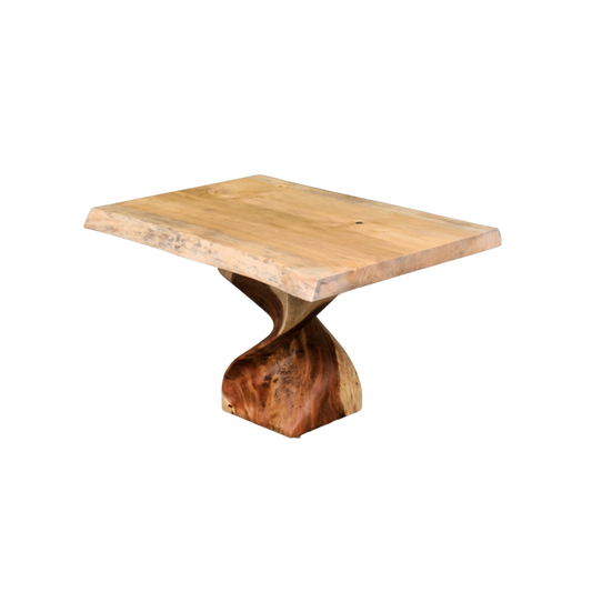 Table basse à pied en spirale